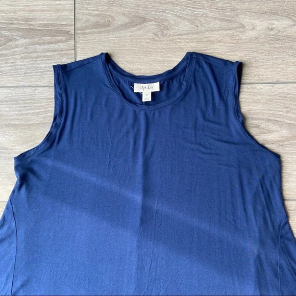 NWOT Style & Co Sleeveless Stretch Tent Draped Dress - Picture 5 of 10